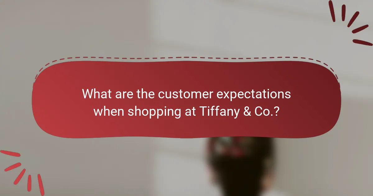 What are the customer expectations when shopping at Tiffany & Co.?