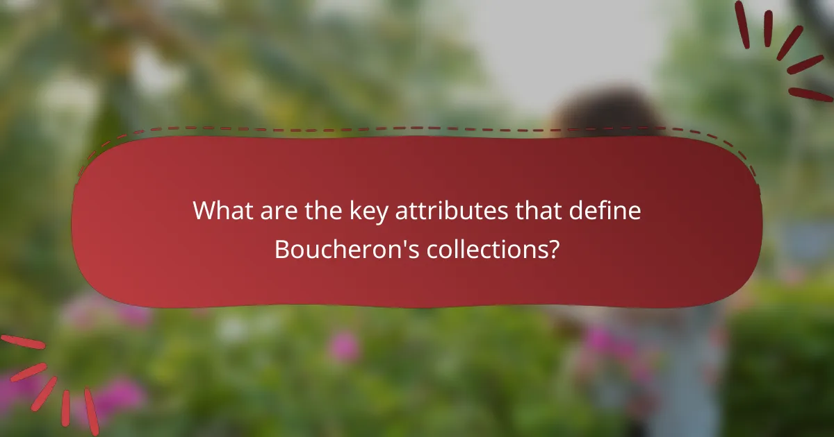 What are the key attributes that define Boucheron's collections?