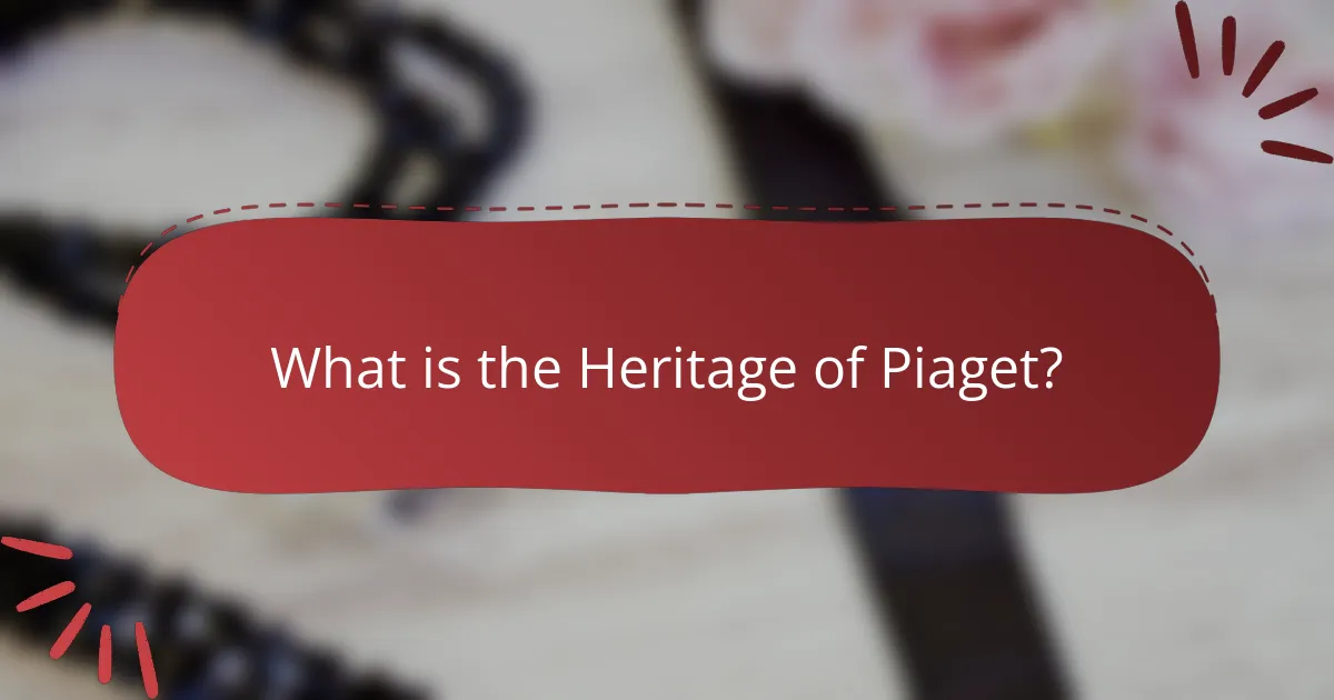What is the Heritage of Piaget?