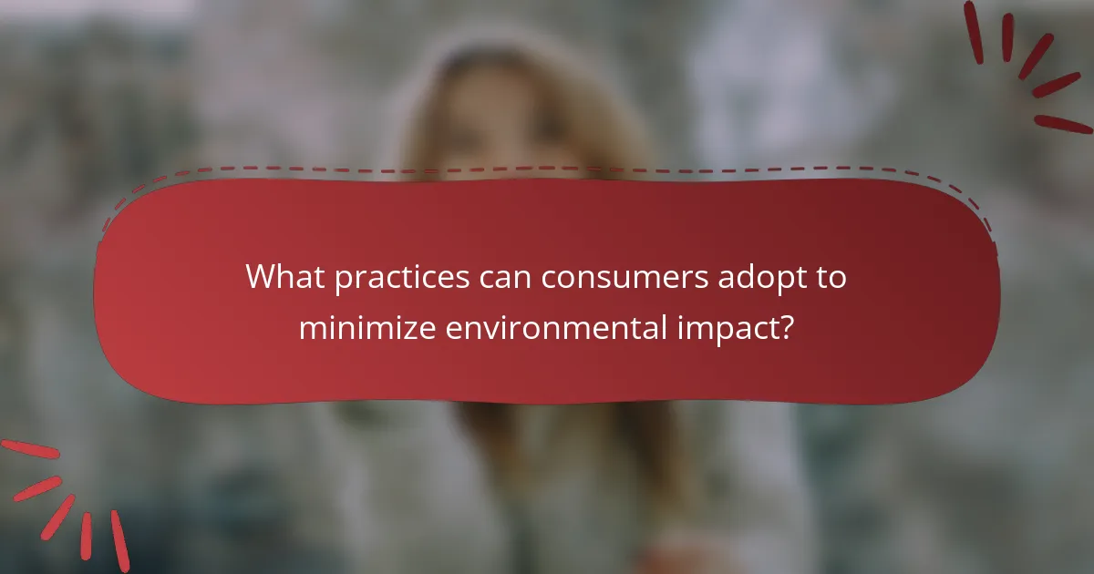 What practices can consumers adopt to minimize environmental impact?